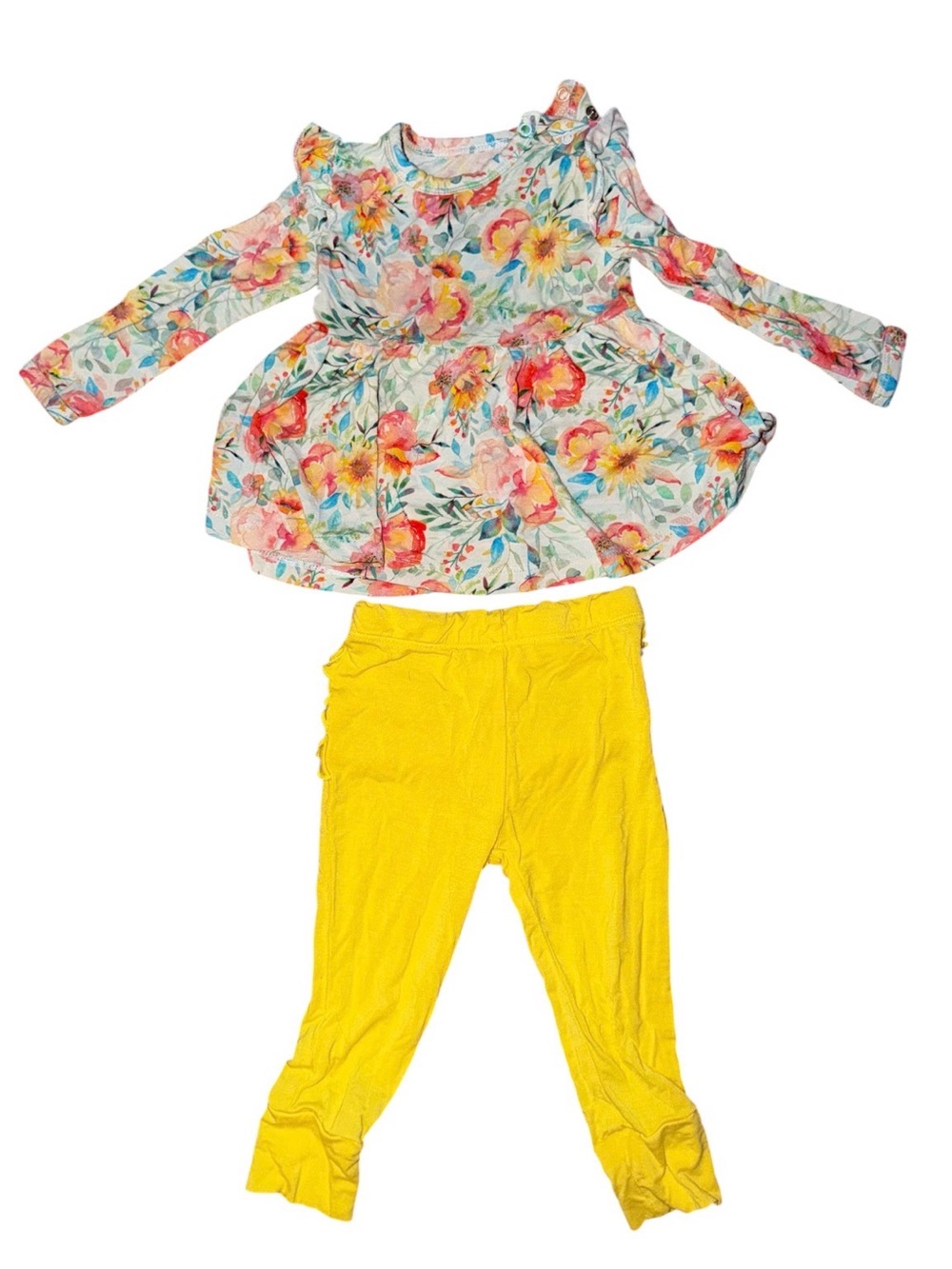 Birdie Bean Baby Girls Floral Peplum Set – 2pc Boutique Outfit